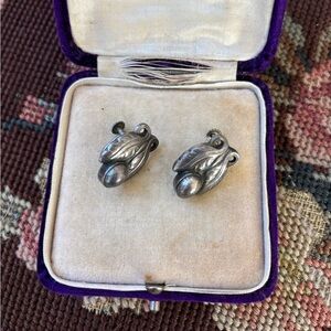 1960s vintage Georg Jensen. Sterling Silver Screw Back Earrings